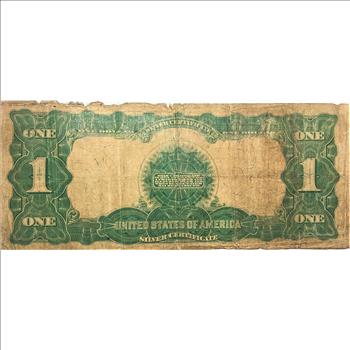 1899 US Black Eagle $1 Horse Blanket Currency Note 