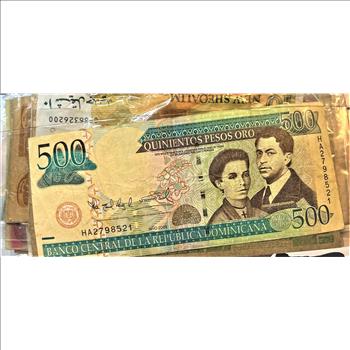 40 + Unsearched World Currency Notes-As Purchased In One Large Currency Sleeve