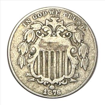 1876 U.S. Shield Nickel - Nice Details - Minted During the Centennial Year