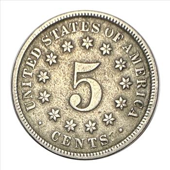 1876 U.S. Shield Nickel - Nice Details - Minted During the Centennial Year
