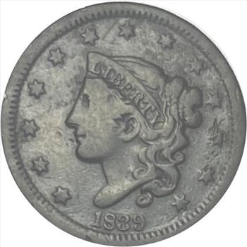 1839 U.S. Copper Large Cent-Nice Collector Grade