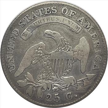 1828 U.S. Silver Capped Bust Quarter-Lovely Album Toning
