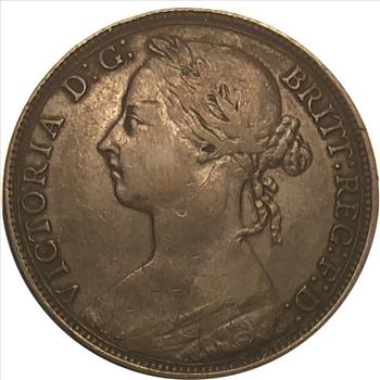 1883 Great Britain Copper One Penny Nice Collector Grade