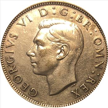 1945 Great Britain Silver Half Crown-Nice Higher Graded Collector Coin