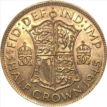 1945 Great Britain Silver Half Crown-Nice Higher Graded Collector Coin