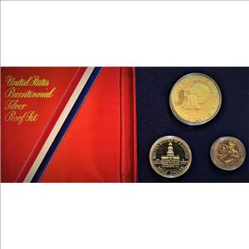 1976 U.S. Silver 3 Piece Bicentennial Silver Proof Set 