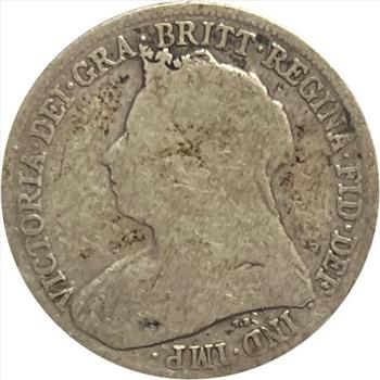 1899 Great Britain Silver One Shilling-Queen Victoria Reign