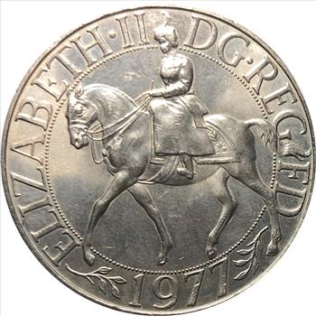 1977 Great Britain Queen Elizabeth Commemorative Coin Brilliant Uncirculated