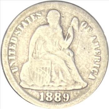 1889 U.S. Seated Liberty Dime-Attractive Collector Grade Example