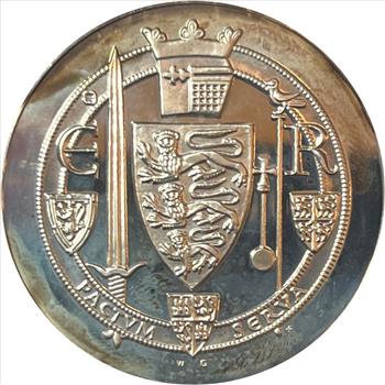 Amazingly Rainbow Toned 1 1/4 Troy Ounce Silver Round-Edward I 1272-1307 Gem Proof-Stunning!