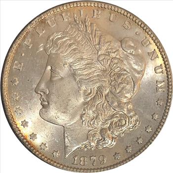 1879-S US Silver Morgan Dollar-Higher Grade & Original Golden Color On Both Sides