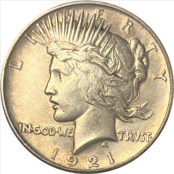 Extremely Fine Graded 1921 U.S. Silver High Relief Peace Dollar-Very Tough First Year Of Issue!