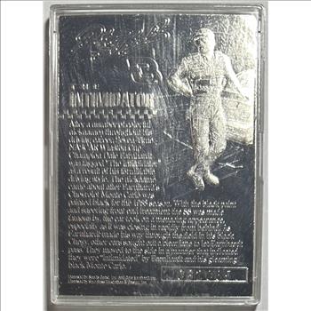Dale Earnhardt “Intimidator” Collector Card Serial #082085 in Plastic Case - .999 SILVER!