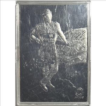Dale Earnhardt “Intimidator” Collector Card Serial #082085 in Plastic Case - .999 SILVER!