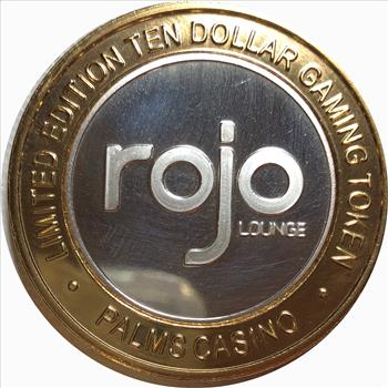 Silver Strike!  Limited Edition $10 Silver Gaming Token - Palms Casino Las Vegas  - Rojo Lounge - .999 Fine Silver
