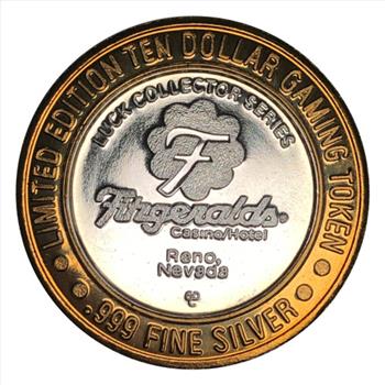 *Limited Edition Luck Collectors Series $10 Gaming Token - Fitzgeralds - .999 Fine Silver