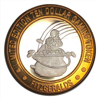 *Limited Edition Luck Collectors Series $10 Gaming Token - Fitzgeralds - .999 Fine Silver