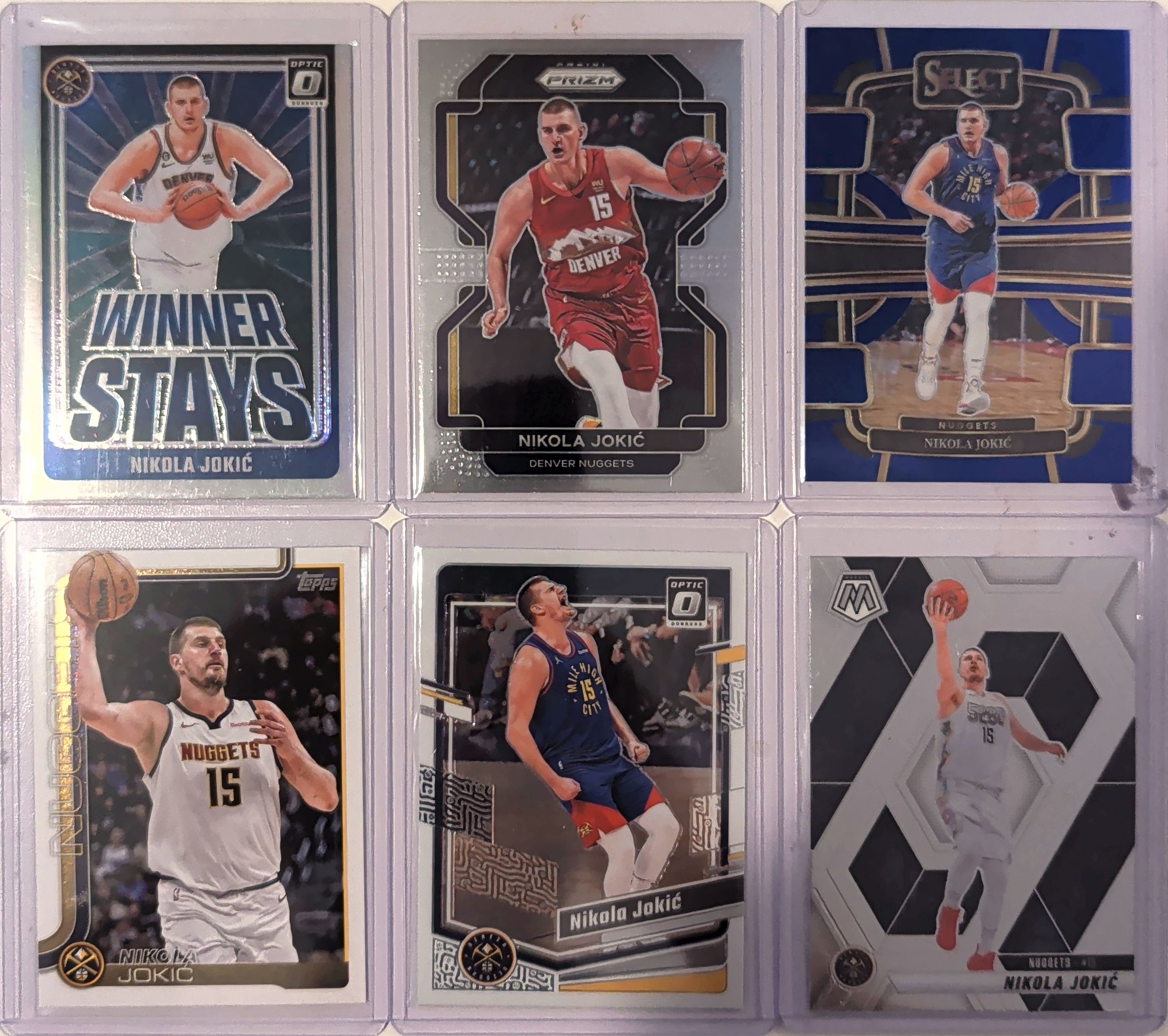 Lot of 6 NBA Basketball Cards - Nikola Jokic