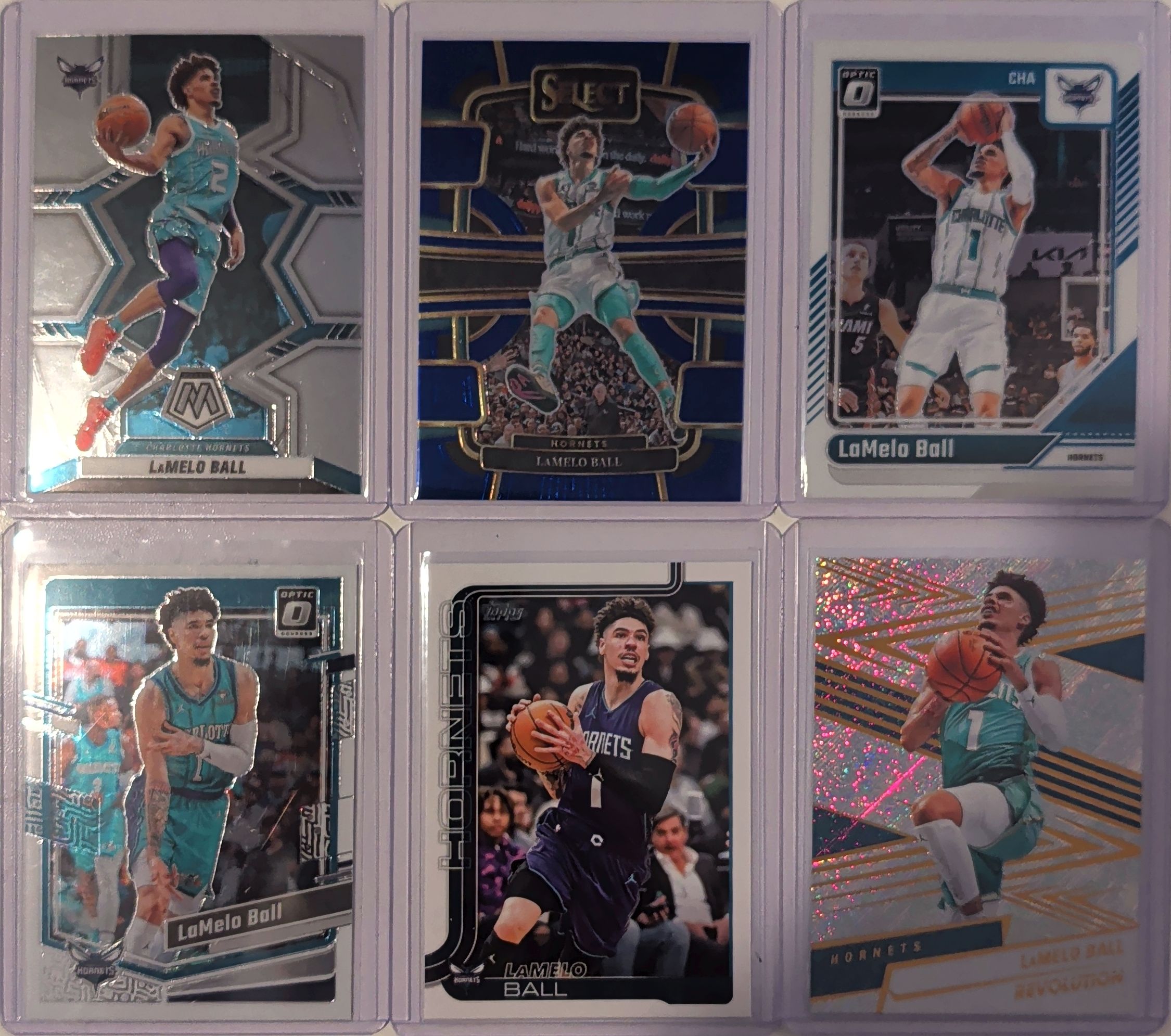 Lot of 6 NBA Basketball Cards - LaMelo Ball
