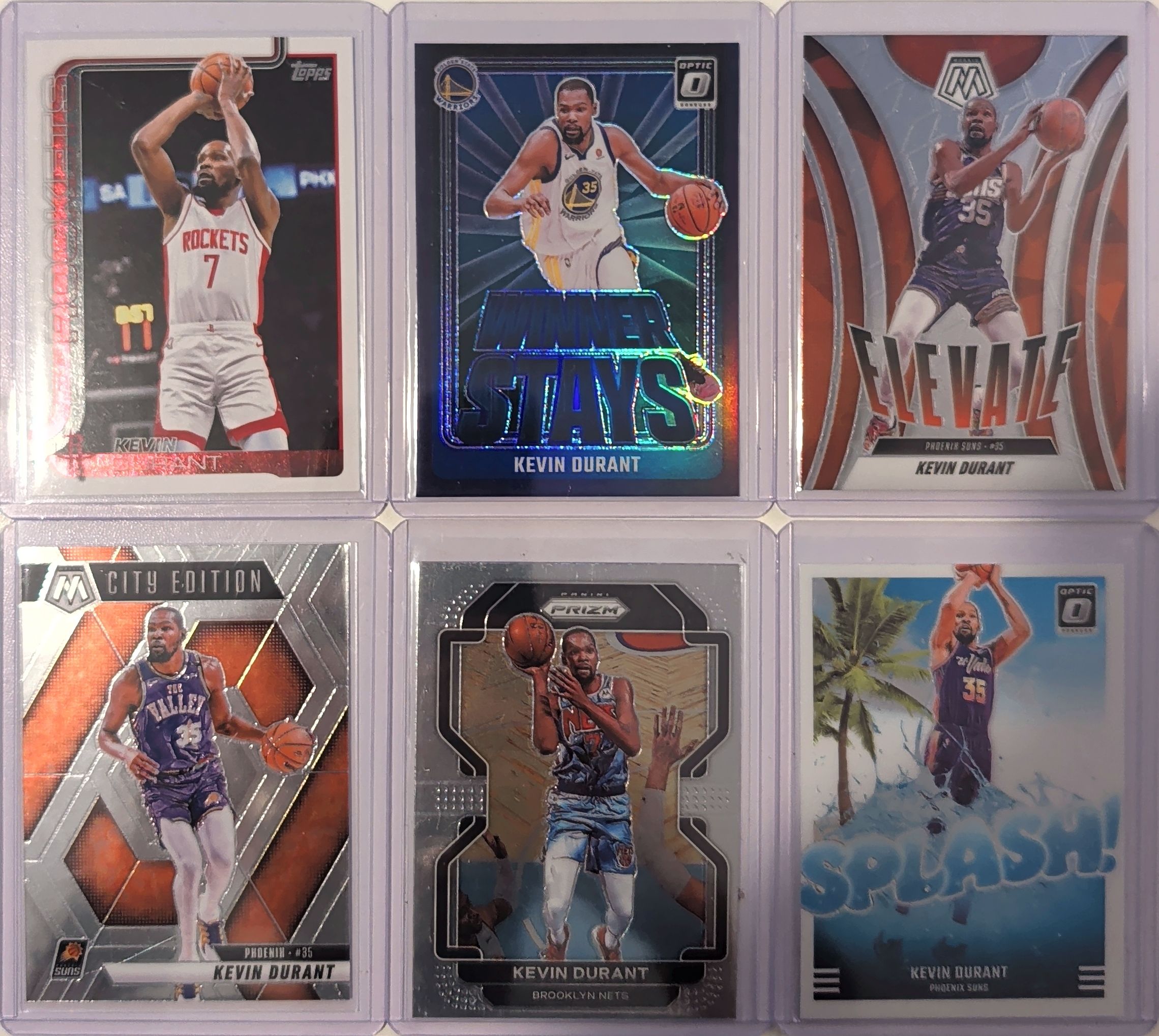 Lot of 6 NBA Basketball Cards - Kevin Durant