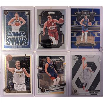 Lot of 6 NBA Basketball Cards - Nikola Jokic