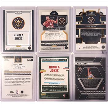 Lot of 6 NBA Basketball Cards - Nikola Jokic
