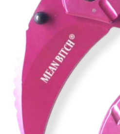 Folding Knife All Pink Mean Bitch® Karambit | Property Room