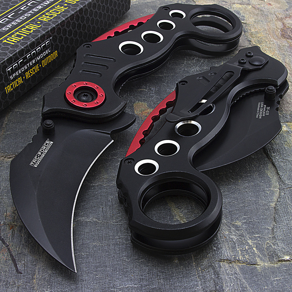 Tac-force Tactical Spring Assisted Karambit Knife with Pocket clip ...