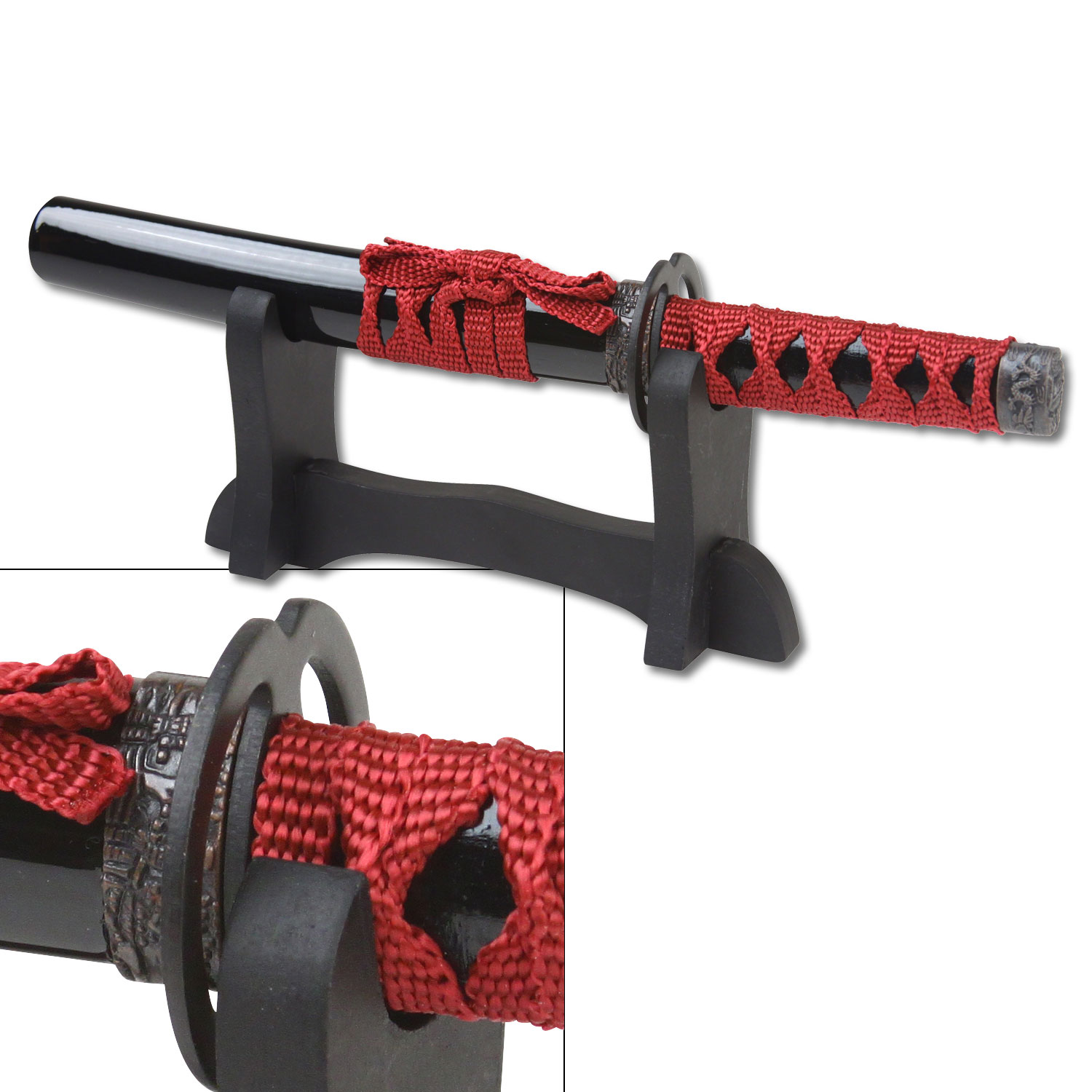 BladesUSA Samurai Sword Letter Opener with Display Stand SW1811BK