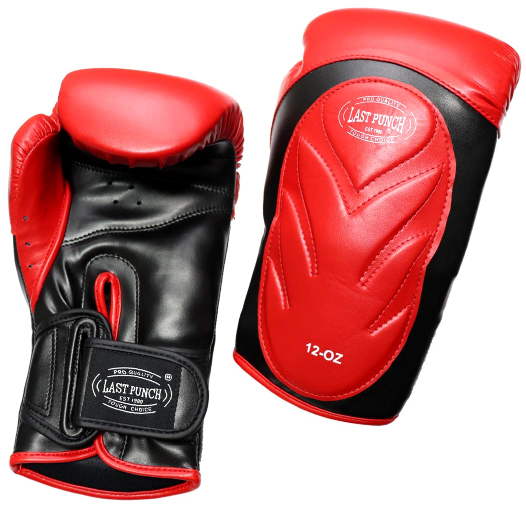 Last Punch Pro Style Training Sparring Boxing Gloves Red & Black