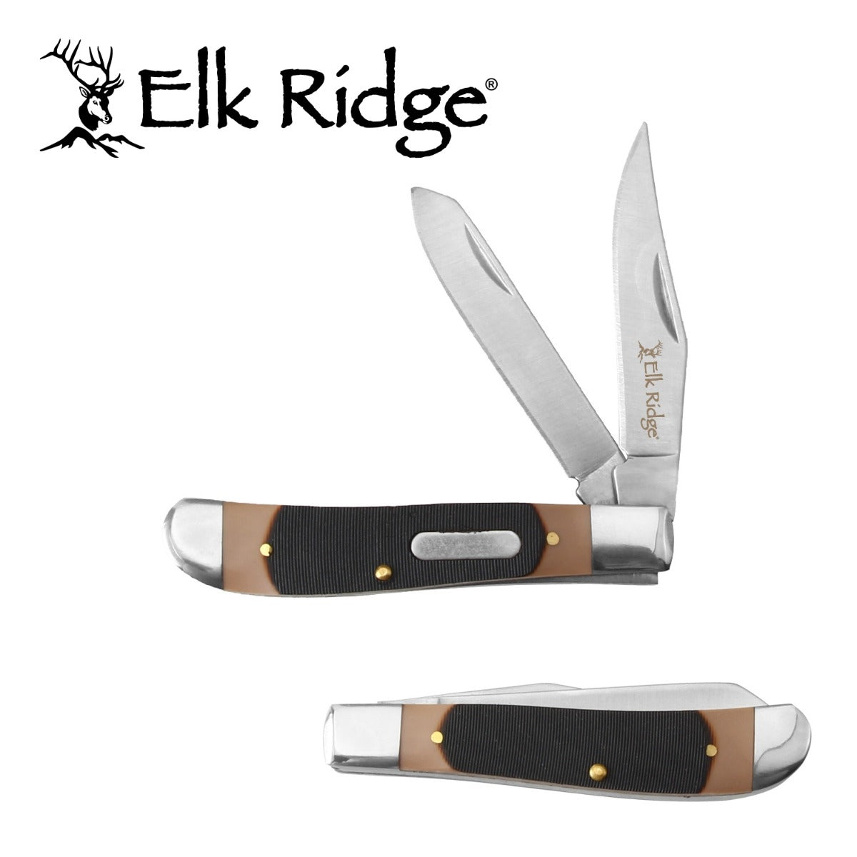 Elk Ridge - Folding Knife - Gentleman's Knife - Trapper  - ER-220br