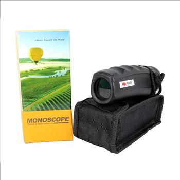 10X25 Black High Powered Ultra Compact Sharp View Monocular with Sheath