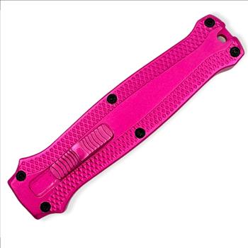 Mighty Mini OTF Pocket Knife Lightweight Aluminum Handle -PINK