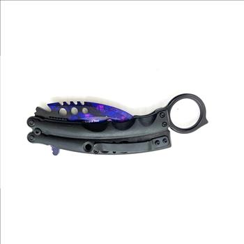 8.5 Inch Tiger-USA Karambit Spring Assisted Style Knife - Purple Dragon