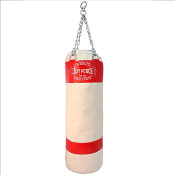 Last Punch Heavy Duty Red Punching Bag with Chains 162R-M- UNFILLED