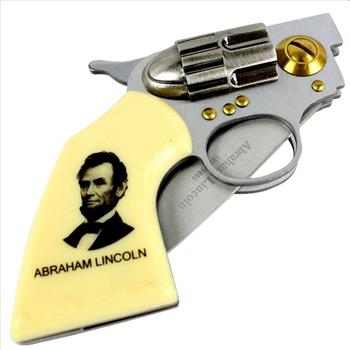 Abraham Lincoln Gun Folding Knife