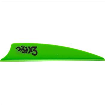 Bohning X3 Vanes Neon Green 2.25 in. 100 pk.