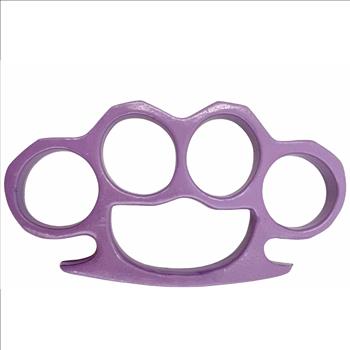 Solid Steel Knuckle Duster Brass Knuckle - LIGHT PURPLE