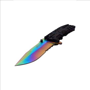 MASTER USA RAINBOW FOLDING KNIFE SPRING ASSISTED EDC