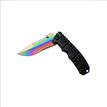 MASTER USA RAINBOW FOLDING KNIFE SPRING ASSISTED EDC