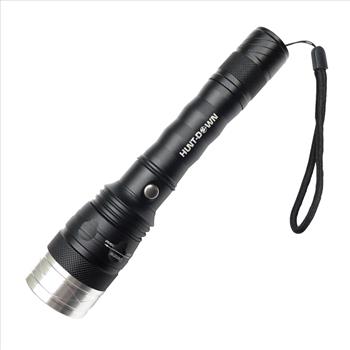Hunt-Down High Powered Black 1000 Lumens Self-Defence Aluminum Body Flashlight