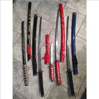 6 PIECE SWORD SET LOT- SEE DESCRIPTION