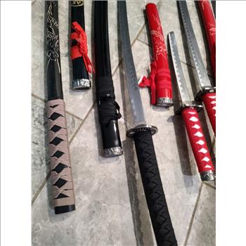 6 PIECE SWORD SET LOT- SEE DESCRIPTION