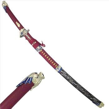 BladesUSA - Dragon Samurai Sword with 2 Throwing Knives on Scabbard - C-85R
