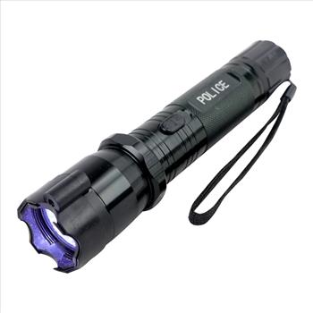 Defender 10 Million Black Tactical Flashlight Stun Gun With Laser Pointer New