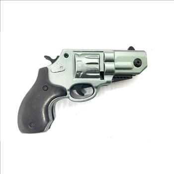 38 Special Revolver Pistol Spring Assisted Knife Silver Handle (Blackwood)