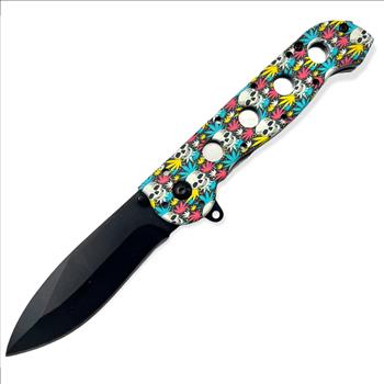 Spring Assisted Knife SKULLS