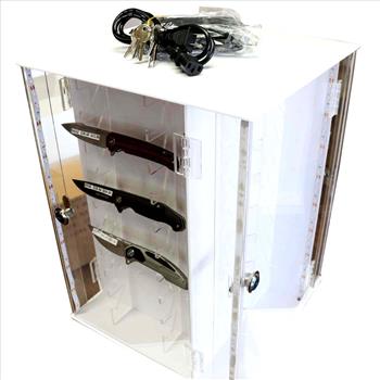 Defender 36 Pcs Pocket Knife 4 Sided Display With LED Lighting Rotating With Lock