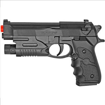 UKARMS M757R BLACK M9 BERETTA SPRING AIRSOFT PISTOL GUN WITH LASER