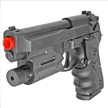 UKARMS M757R BLACK M9 BERETTA SPRING AIRSOFT PISTOL GUN WITH LASER